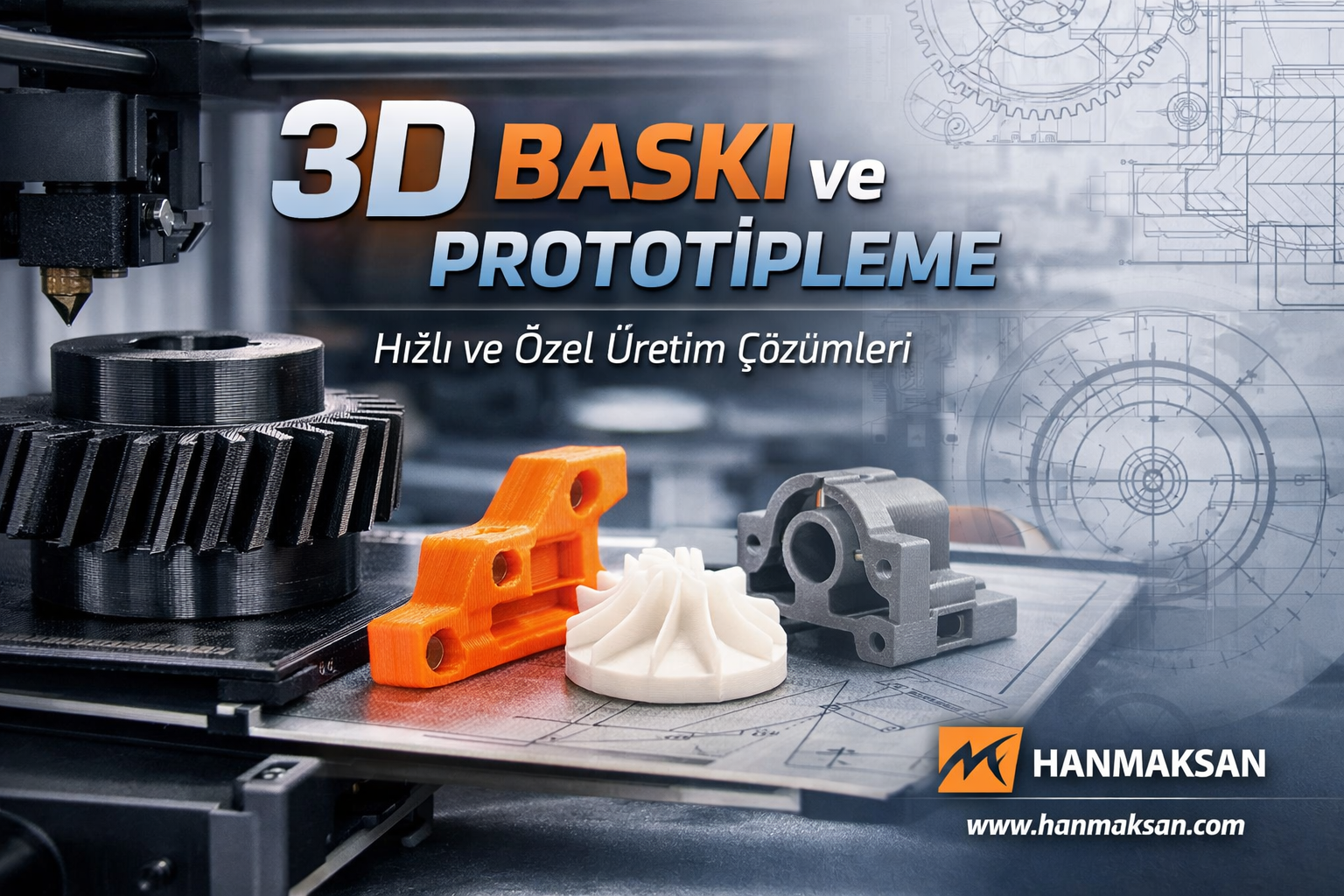 Hanmaksan 3D yazıcı ile hızlı prototipleme ve özel parça üretimi